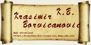Krasimir Borvičanović vizit kartica